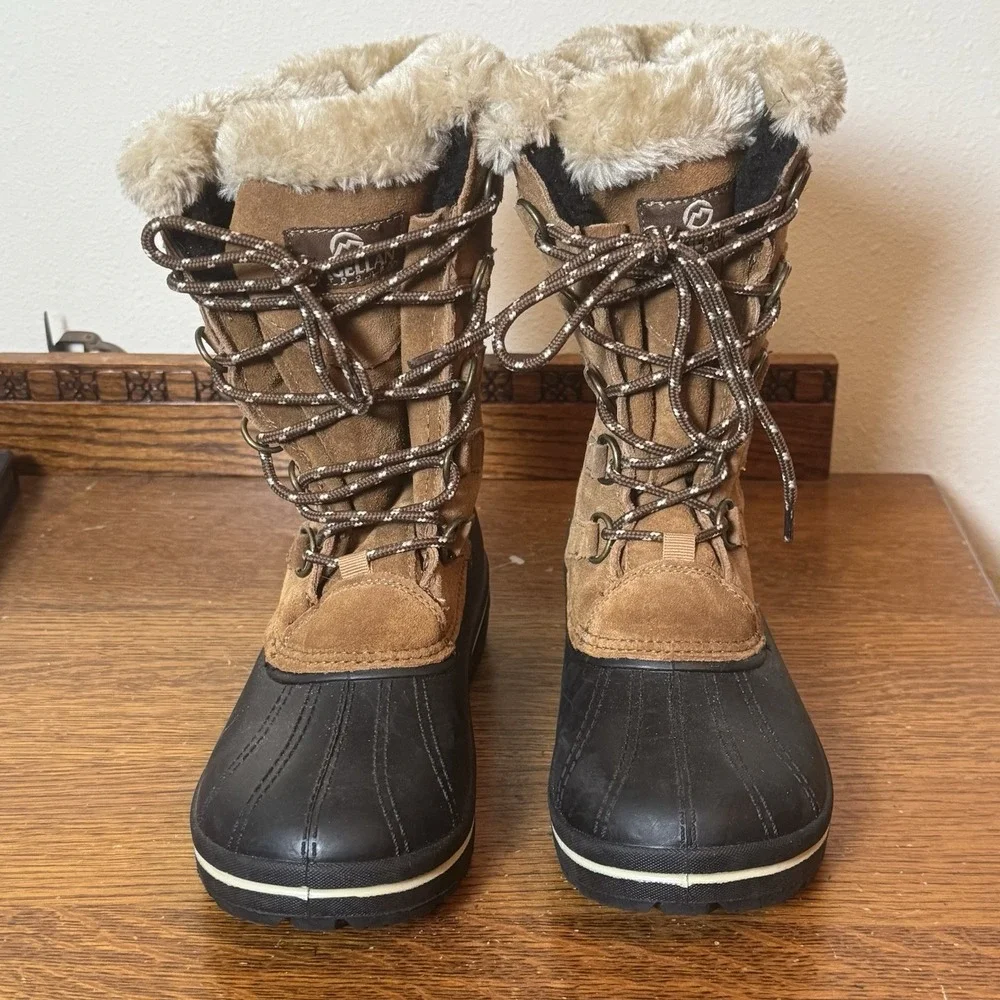 Women's Magellan Size 9B Winter Snow Boots Suede Leather  3M Thinsulate